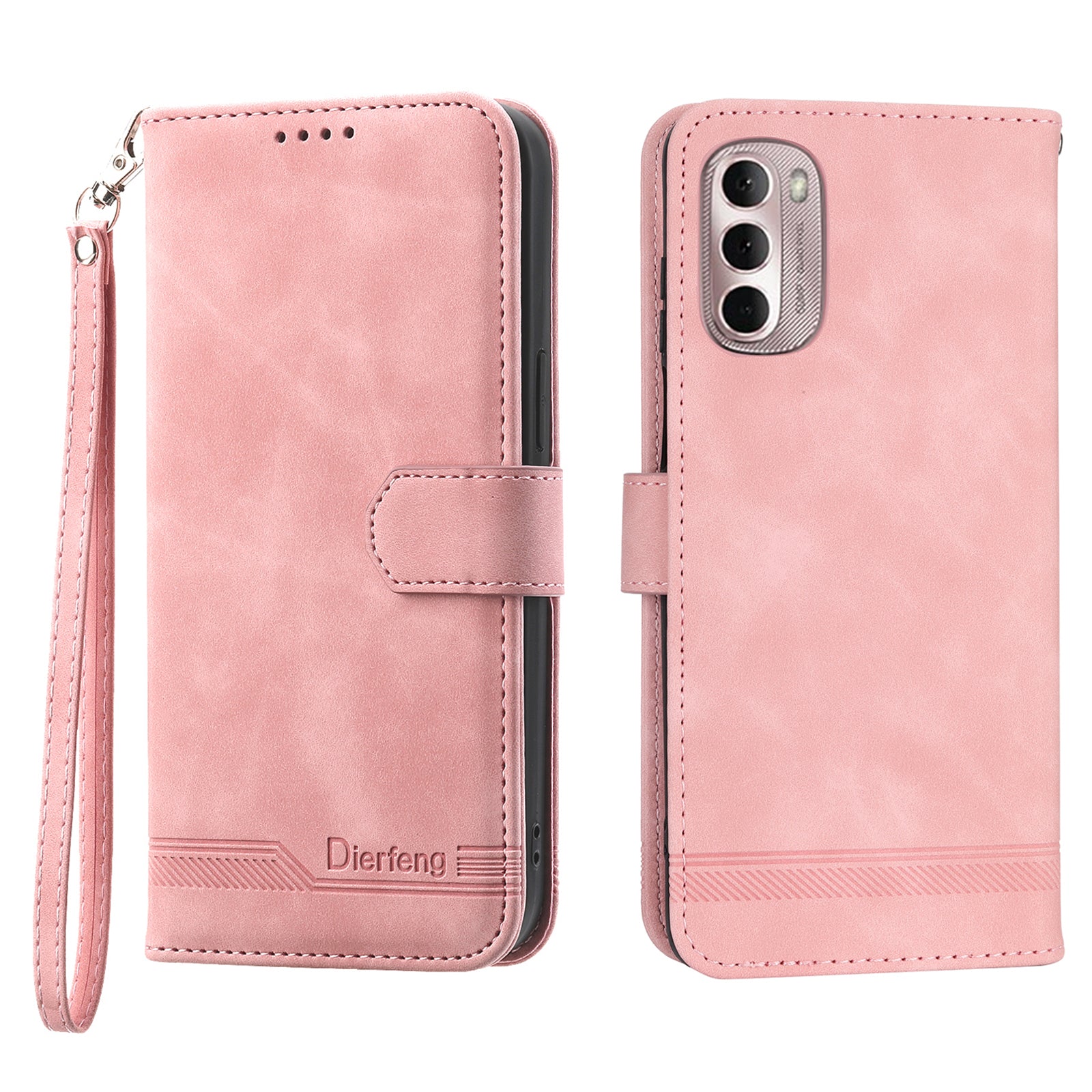 Pouzdro na telefon DIERFENG DF-03 pro Motorola Moto G Stylus 4G (2022) Lines Potištěný PU kožený kryt stojanu na telefon Pouzdro na telefon DIERFENG DF-03 pro Motorola Moto G Stylus 4G (2022) Lines Potištěný PU kožený kryt stojanu na telefon